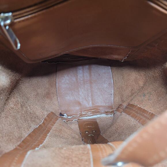 VTG Coach Bag Large Soho Sling Brown Leather Backpack USA Boho 90s Classic 4160 - Picture 12 of 16